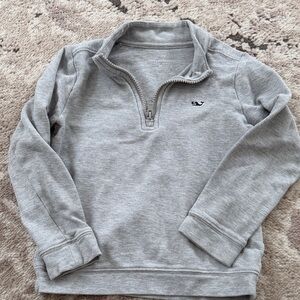 Gray Quarter-Zip Pullover